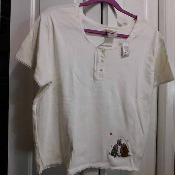 Vintage NWT Disney Lady & Tramp Pajamas Sz L - Picture 2 of 5